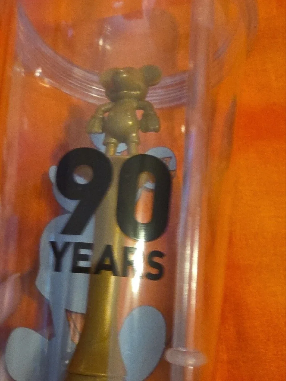 Zak! Designs 90th Anniversary Disney Clear Cup Black Mickey Silhouette Lid
